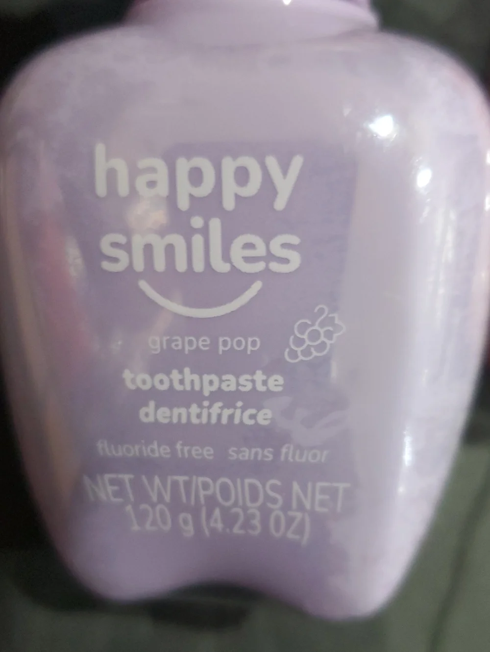 Happy Smiles 2pack Grape pop and Strawberry splash flouride free kids toothpaste